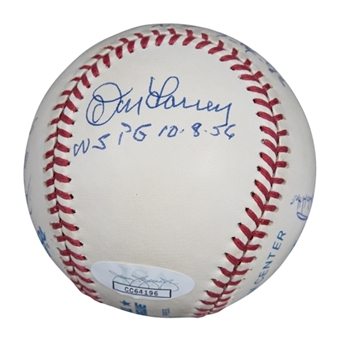 New York Yankees No-Hit Pitchers Multi Signed OAL Budig Baseball With 6 Signatures (PSA/DNA & JSA)
